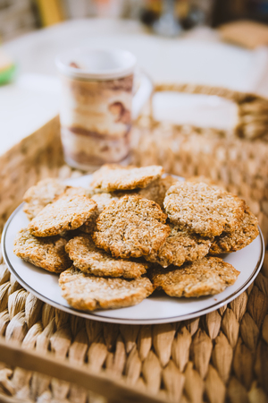 Oatmeal cookies on the table