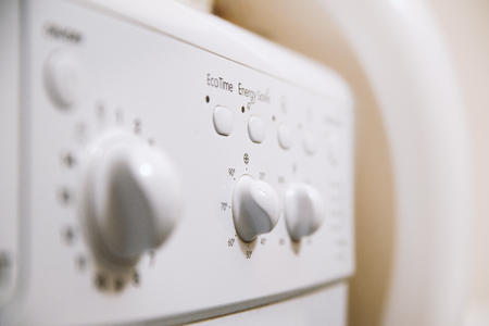 Washing machine buttons and dialsの写真素材