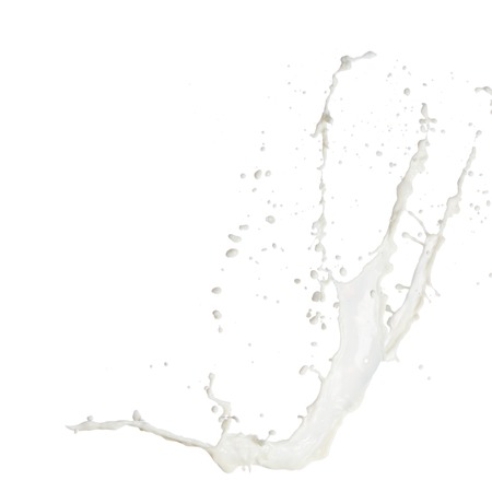 Photo of milk splash isolated on whiteの写真素材