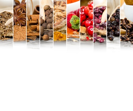 Photo of colorful spice mix with white space for textの写真素材