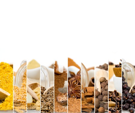 Photo of colorful spice mix with white space for textの写真素材