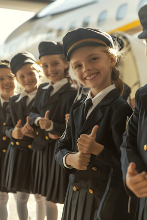 Group of children doing their dream job as Pharmacists at the Pharmacy. Concept of Creativity, Happiness, Dream come true and Teamwork.の素材