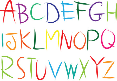 Vector drawing uppercase letter a to z design illustration.のイラスト素材