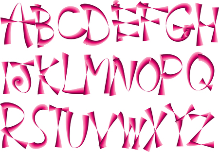 Vector drawing uppercase letter a to z design illustration.のイラスト素材