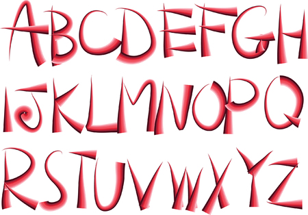 Vector drawing uppercase letter a to z design illustration.のイラスト素材