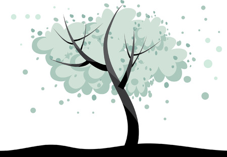 Tree vector drawing designのイラスト素材