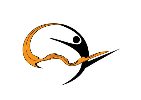Dancer icon logo designのイラスト素材