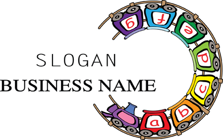 Alphabet train logo icon vector illustrationのイラスト素材