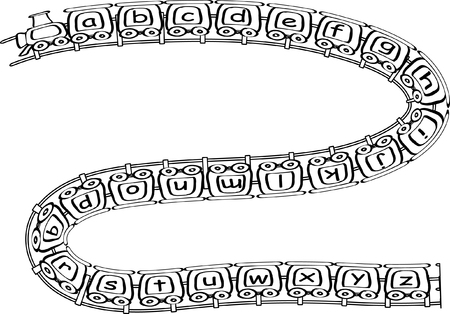 A tain border isolated on a plain backgroundのイラスト素材