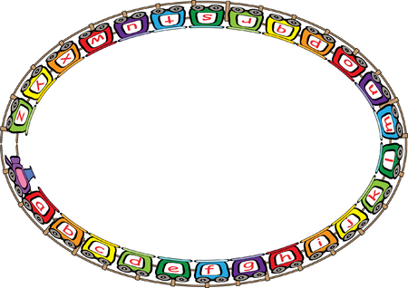 A tain border isolated on a plain backgroundのイラスト素材