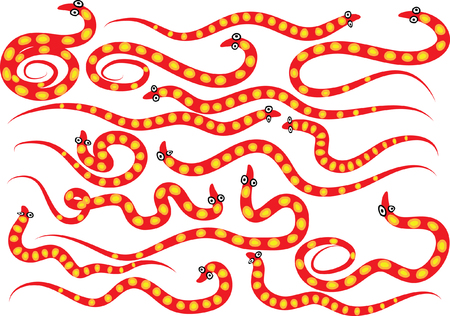 Snake design setのイラスト素材