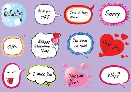 Speech bubble set.のイラスト素材