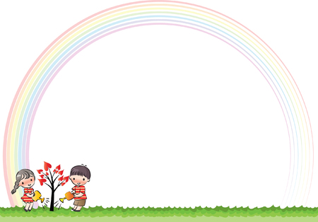 Valentine's Day card borderのイラスト素材