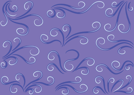 Vector drawing line design On purpleのイラスト素材