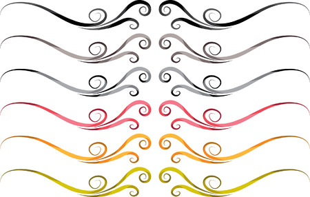 vector drawing line design setのイラスト素材