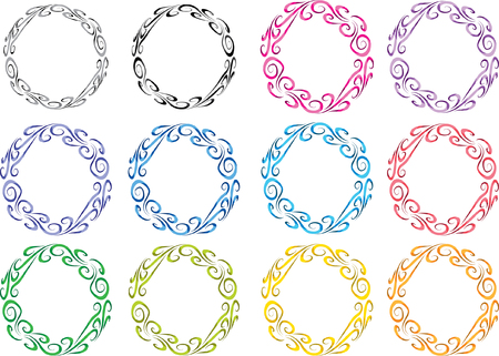 vector drawing line design setのイラスト素材