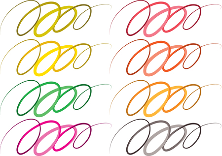 vector drawing line design setのイラスト素材