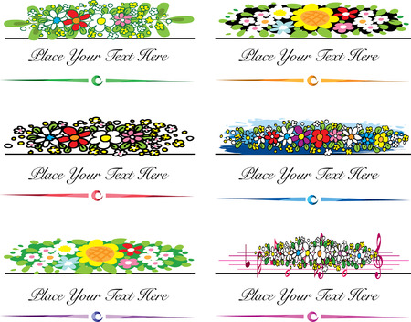 flower the borderのイラスト素材