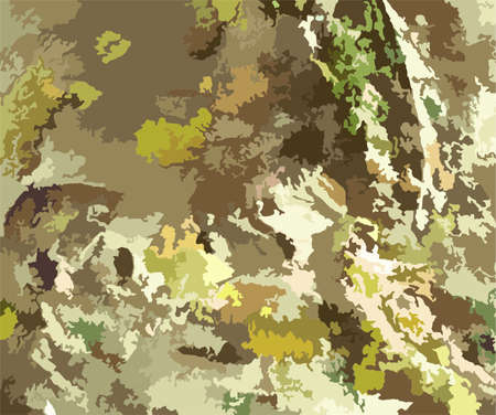 Rotten tree for backgrounds and textures or textiles. Grunge wood texture in brown-green tones for prints, posters and fabric products, wallpaper, cards, camouflage, covers, fashion trends, etc.のイラスト素材