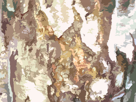 Beautiful wood texture in pastel tones for camouflage or textiles. Grunge gray-brown daylight birch bark for background and textures, posters and fabric products, wallpaper, cards, prints, cover, etc.のイラスト素材