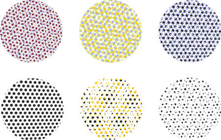 Colored circle halftone on a white background for your design. A set of circles with a pattern of...