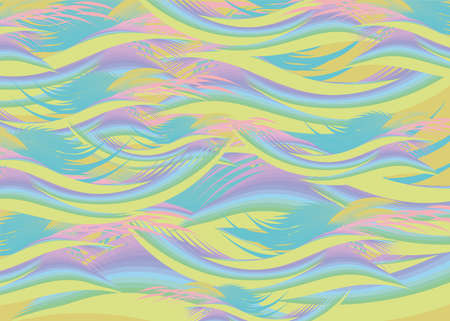 Beautiful wavy colored summer background with blur effect for textiles or fabrics. Abstract lines...