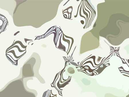 Light green-white-gray background with illusion effect. Beautiful wavy backdrop for fabric products, scrapbooking, textiles, fashion trends, prints, wallpaper, etc. Ripplesのイラスト素材