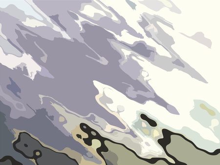 Abstract landscape - diagonal splashes in blue-brown-white key. Blurred diagonal bursts for fabrics, interior solutions, camouflage, fashion trends, wallpaper, scrapbooking, coversのイラスト素材