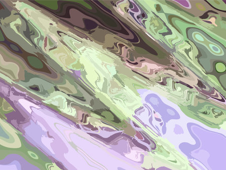 Abstract landscape in green-purple key for backgrounds or textures. Diagonal bursts for interiors, cover, wallpaper, fashion trends, business concepts, scrapbooking, prints, fabricのイラスト素材