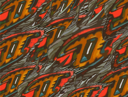 Abstract dark colored background with an unusual elements for fabrics or textiles. Ornamental motifs for fashion trends, business concepts, interior solutions, covers, scrapbookingのイラスト素材