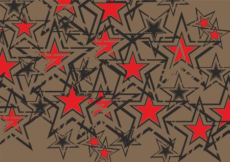 Abstract background with star elements for textiles or fabrics. Grunge background for cards, posters or prints, interior solutions, backgrounds or textures, covers, fashion trendsのイラスト素材