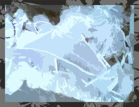 Winter motifs - cracked ice for backgrounds or textures. Beautiful outdoor motifs for prints, fabrics, wallpapers, textiles, covers, postcards, posters, tiles, business conceptsのイラスト素材