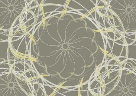 Beautiful floral background in gray-golden tonality for textiles or fabric. Exotic plant backdrop for fashion trends, business concepts, covers, scrapbooking, tiles, interiorsのイラスト素材