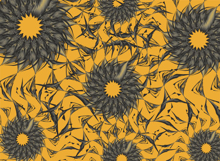 Seamless floral pattern for backgrounds or textures. Bright exotic motifs for fashion trends, business concepts, cover, scrapbooking, textiles, tiles, prints, posters, interiorsのイラスト素材