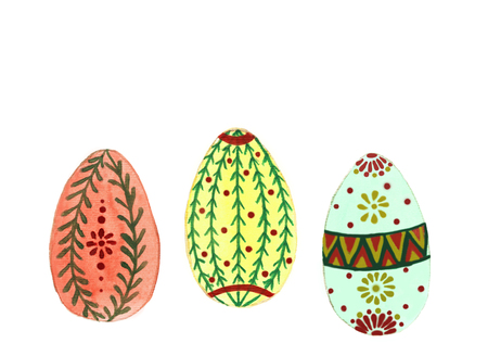 Cute Easter colorful pattern eggsの写真素材
