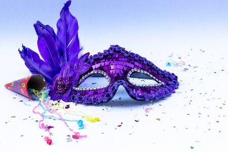 Carnival mask on white background.の写真素材