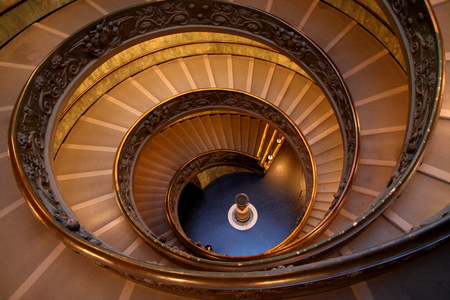 Spiral stairs of the Vatican Museums in Vatican, Rome, Italy