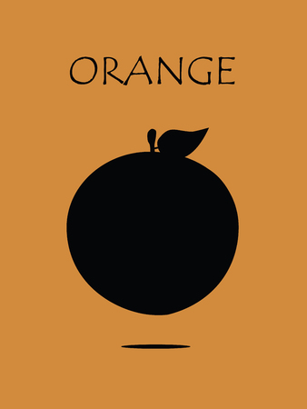 Orange juice Poster. Vector label illustration. natural product. Graphic Designのイラスト素材