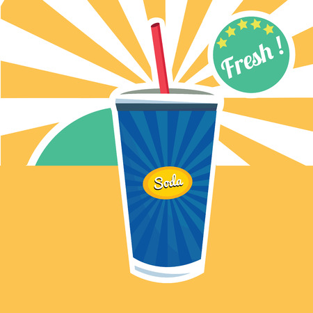 Soda vector illustration. Soda icon.のイラスト素材