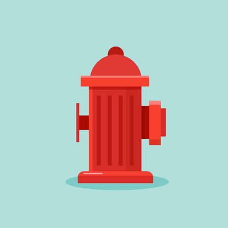 Fire hydrant icon vector. Trendy flat fire hydrant icon from united states collection isolated on blue background.のイラスト素材