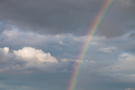 rainbow in skyの写真素材