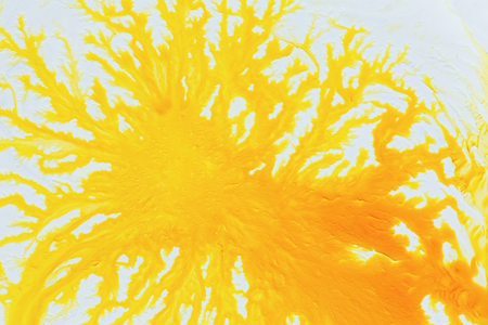Color ink on the white paintの写真素材