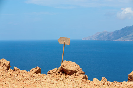 on a rocky seashore pointerの写真素材