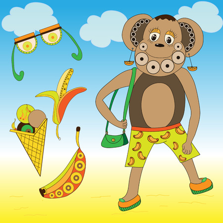 monkey, design, arts, funのイラスト素材