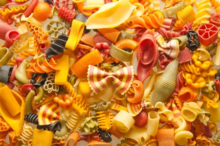 colorful pasta mix の写真素材
