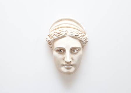 Head of Hera sculpture with human eyesの写真素材
