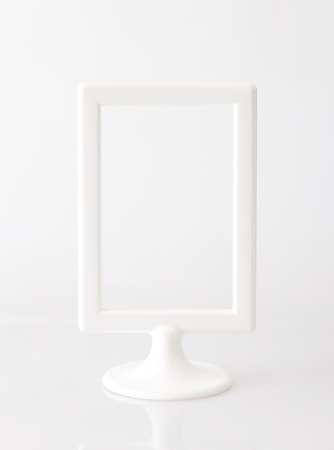 White vertical picture frameの写真素材