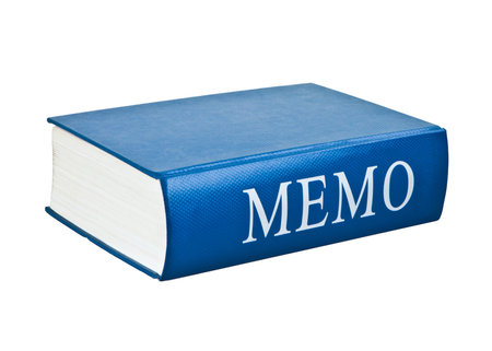 Blue memo book horizontal imageの写真素材