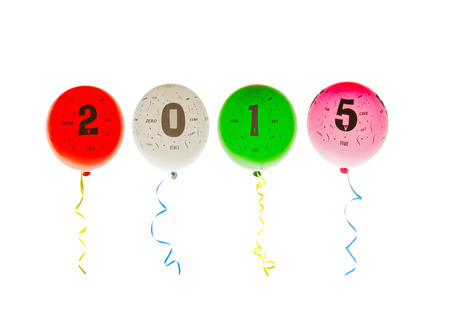 2015 Balloons with numbers and wordsの写真素材