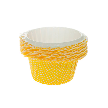 Yellow Cupcake linerの写真素材